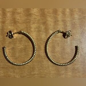 Sterling with gold plating hoop earrings